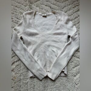 White Abercrombie long sleeve top